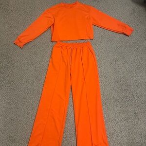 Bright Orange Two-Piece Set